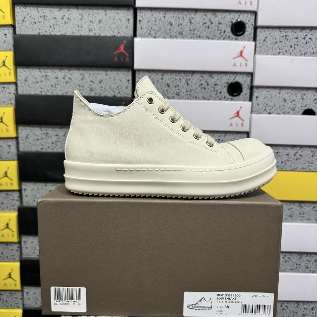 Rick Owens Ramones Low White Leather