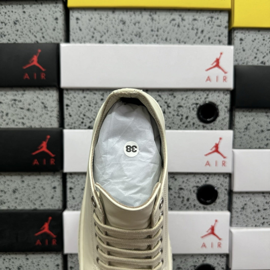 Rick Owens Ramones Low White Leather