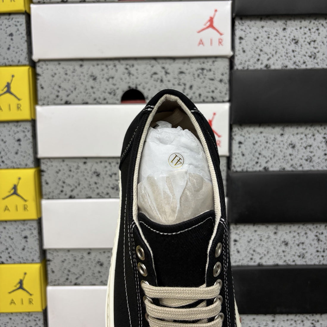 Rick Owens Star Low Black Canvas