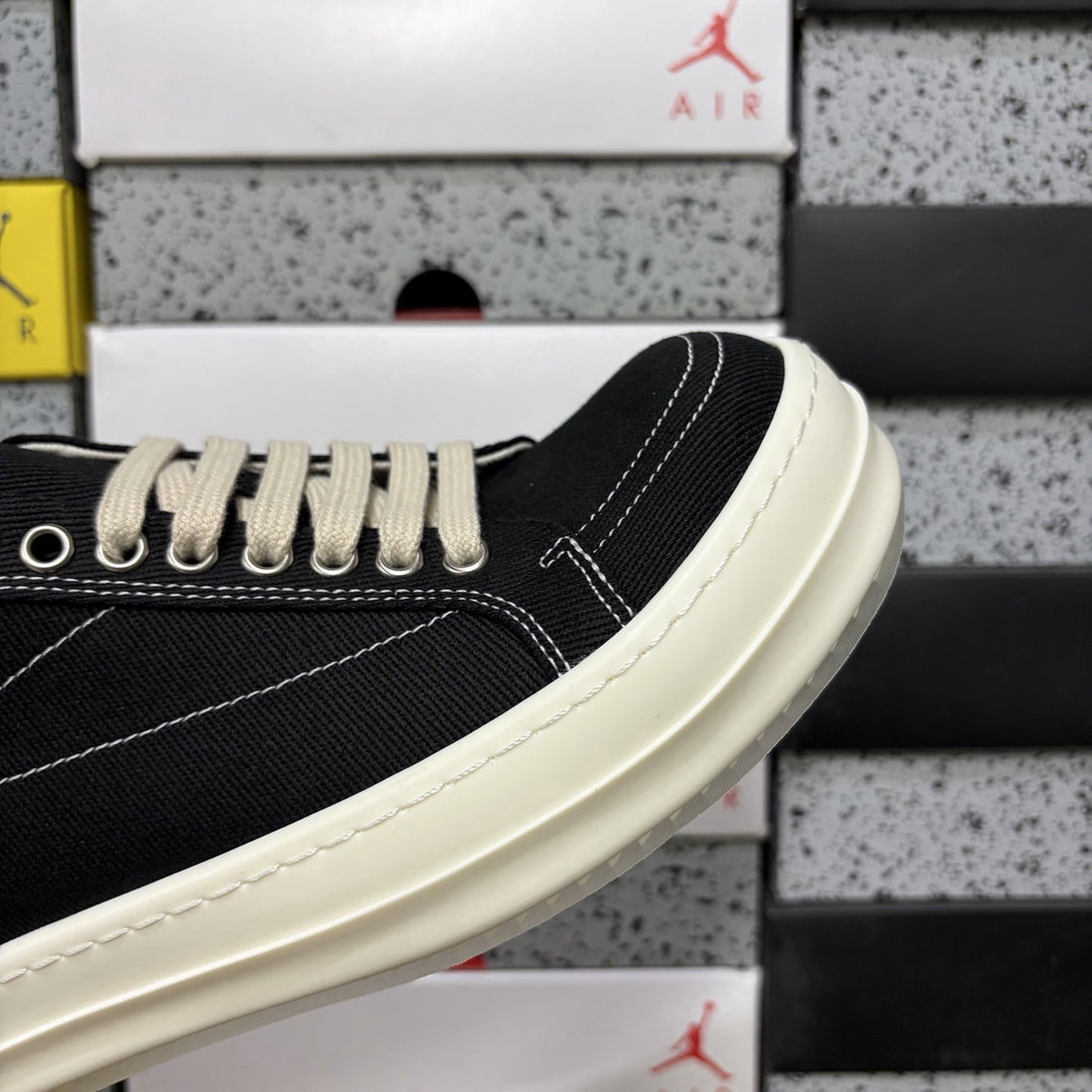 Rick Owens Star Low Black Canvas