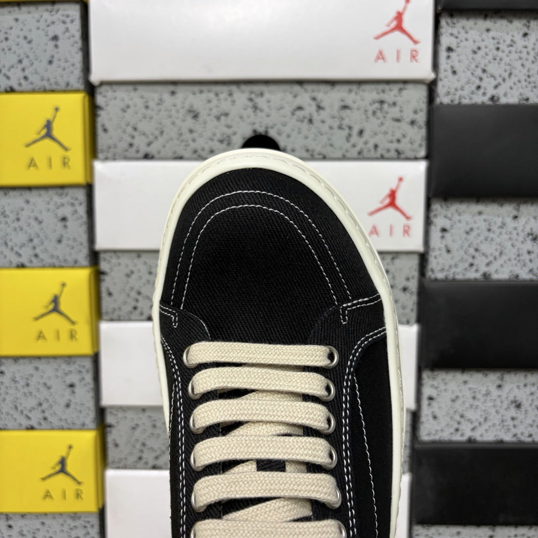 Rick Owens Star Low Black Canvas