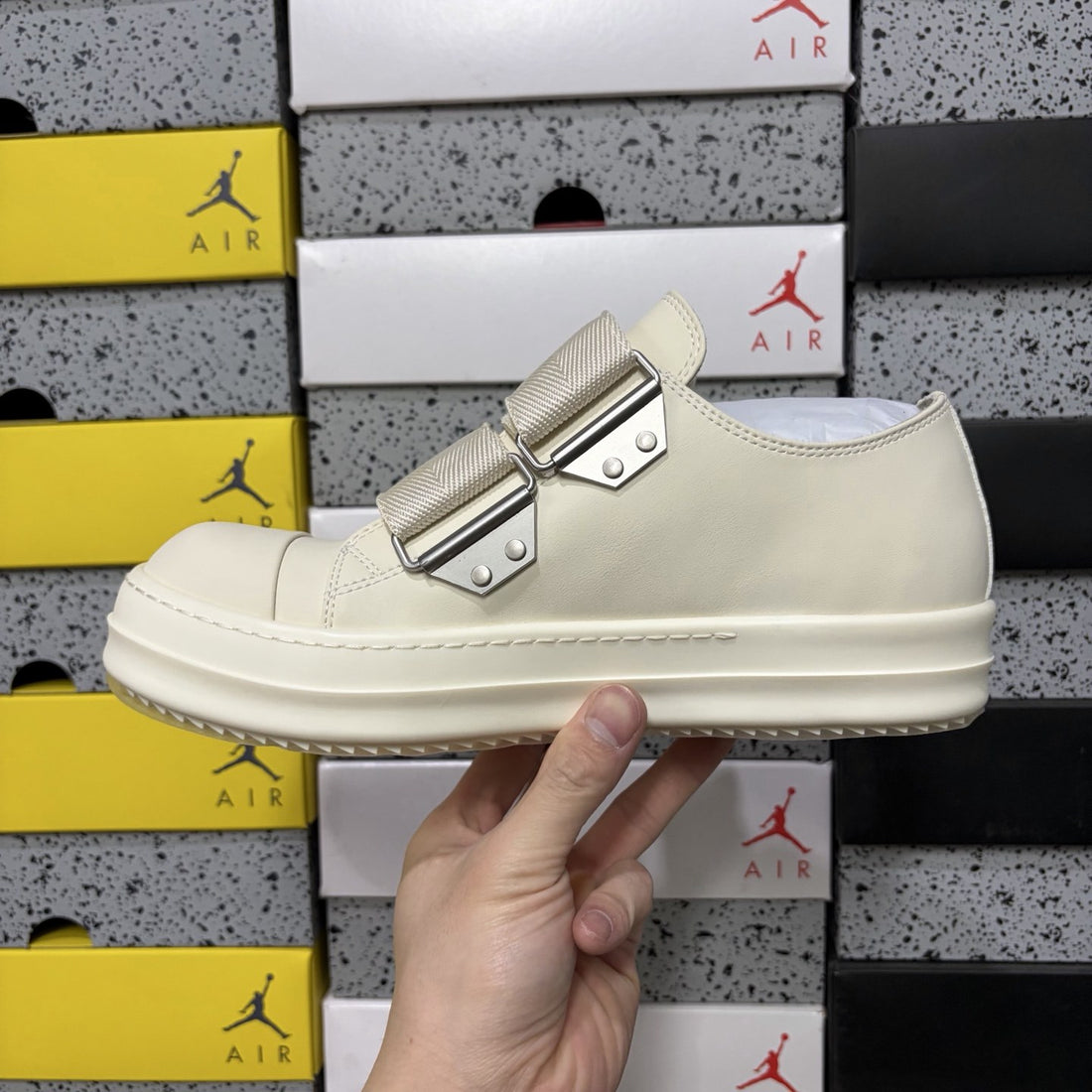 Rick Owens Strap Low White