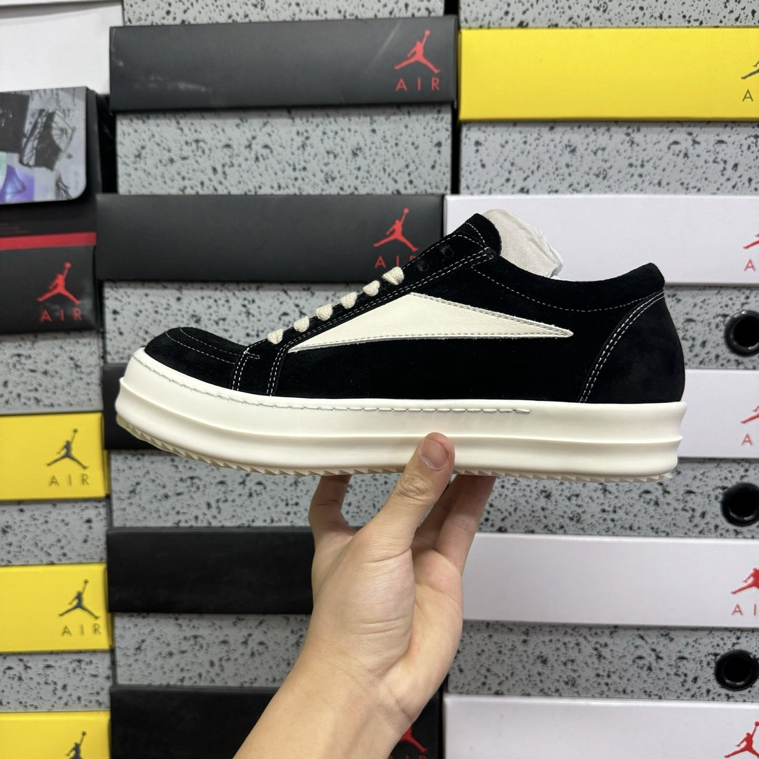Rick Owens Vintage Low Black Canvas Classic
