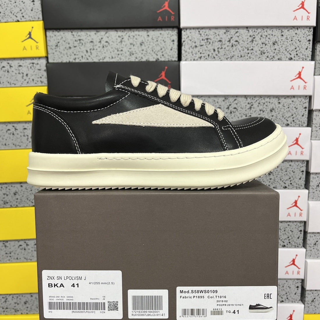 Rick Owens Vintage Low Black Canvas Stitch