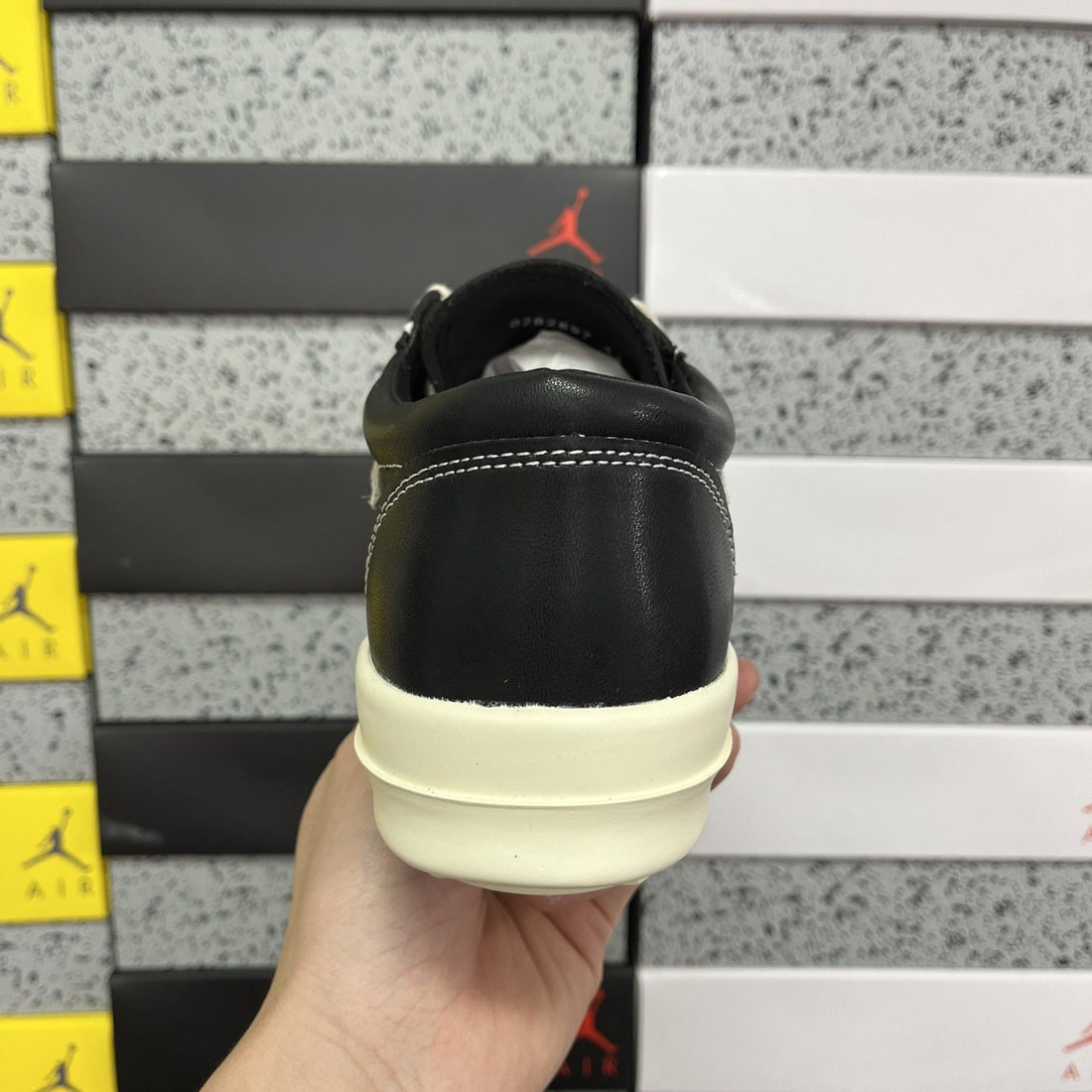 Rick Owens Vintage Low Black Canvas Stitch