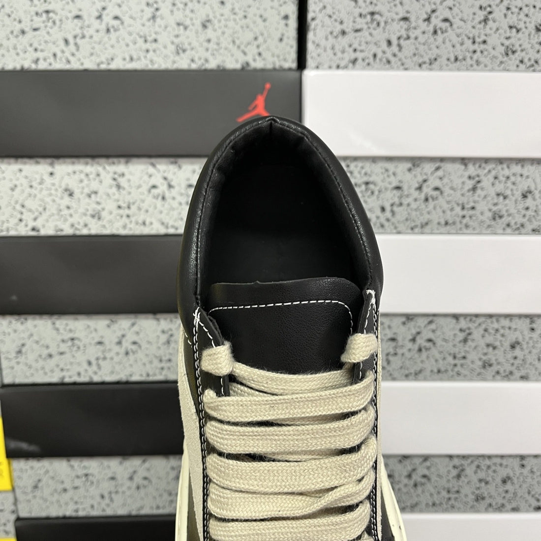 Rick Owens Vintage Low Black Canvas Stitch