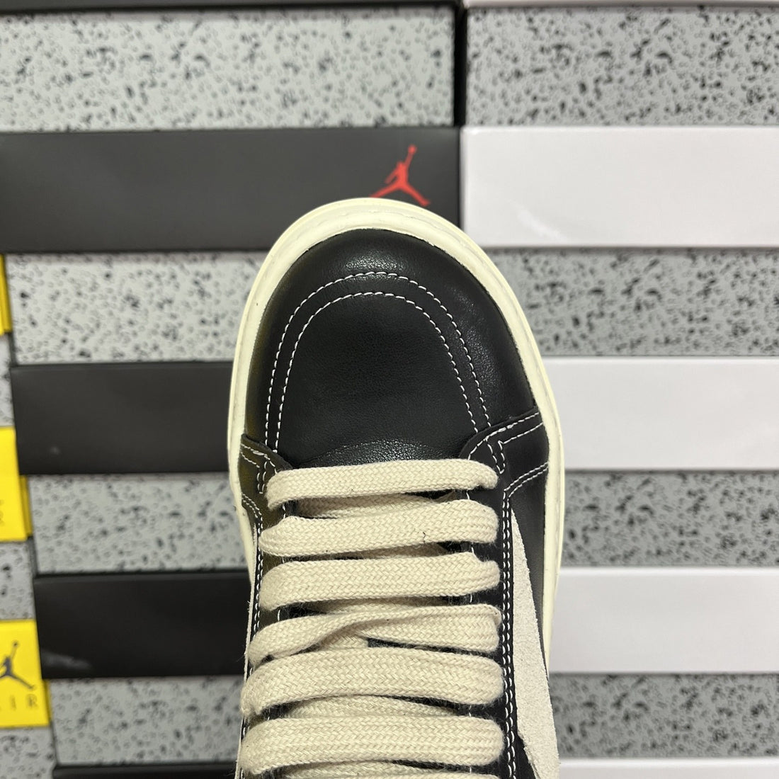 Rick Owens Vintage Low Black Canvas Stitch