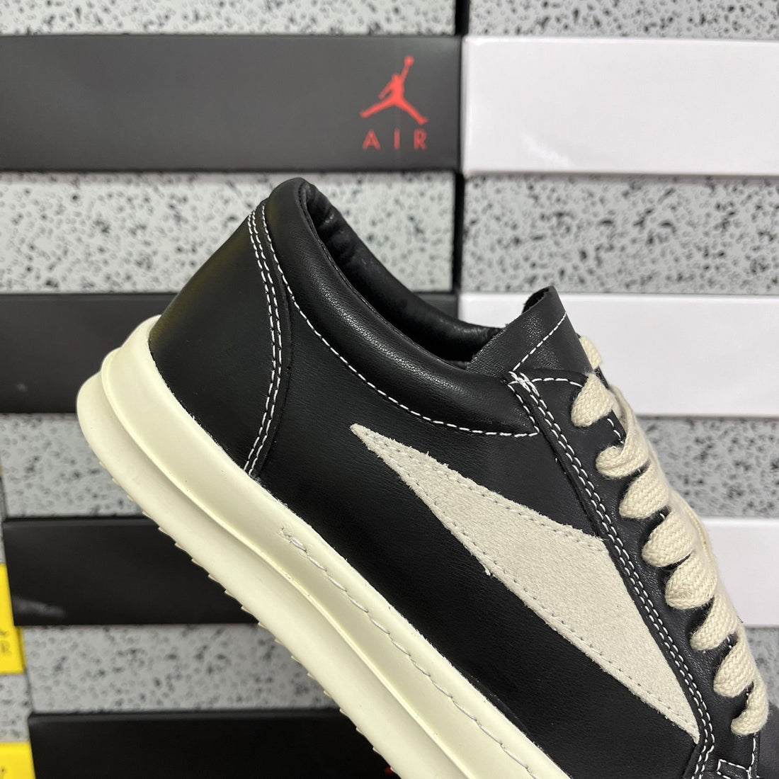 Rick Owens Vintage Low Black Canvas Stitch