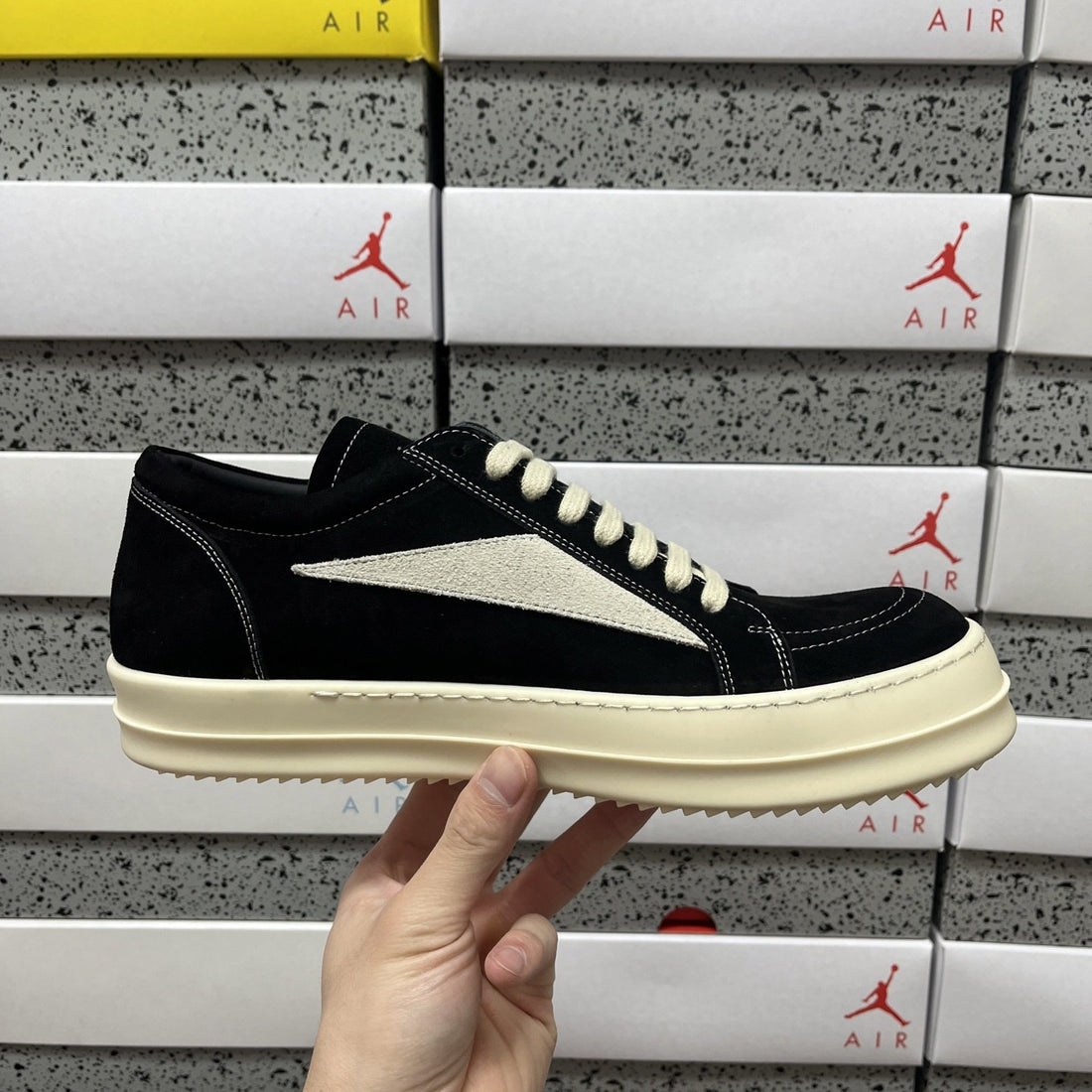 Rick Owens Vintage Low Black Suede Classic