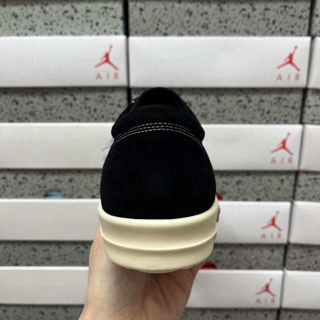 Rick Owens Vintage Low Black Suede Classic