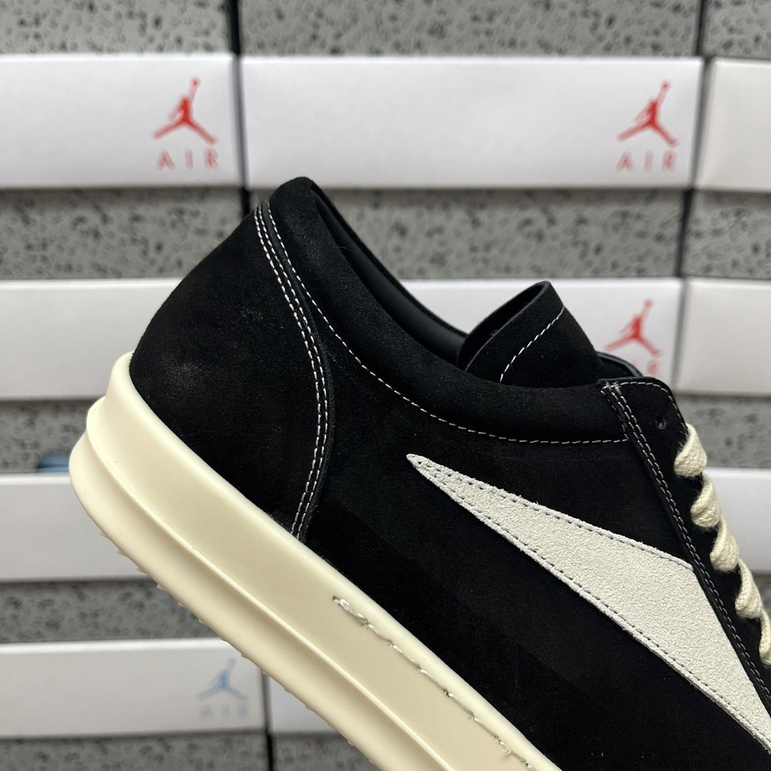 Rick Owens Vintage Low Black Suede Classic