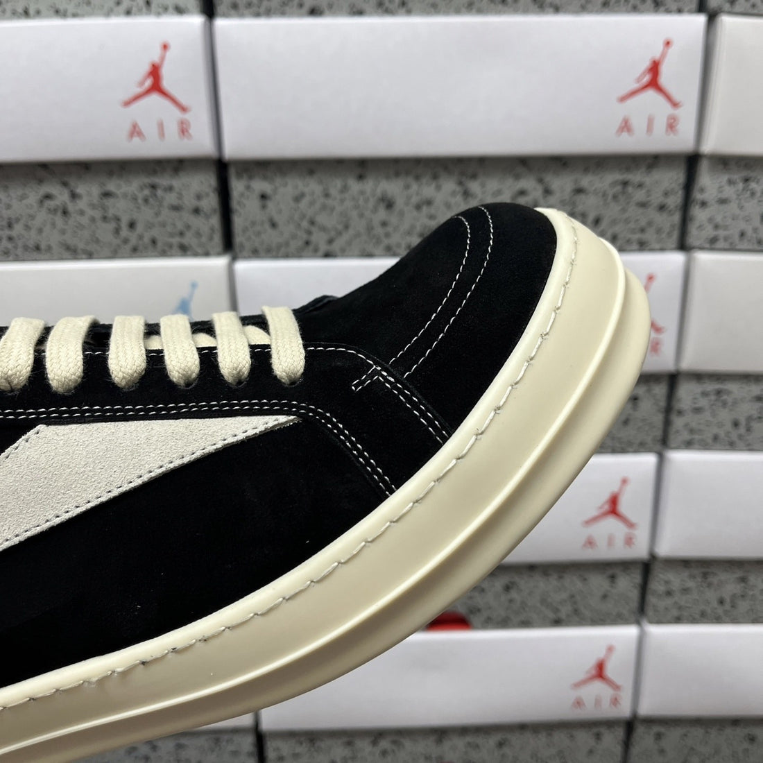 Rick Owens Vintage Low Black Suede Classic