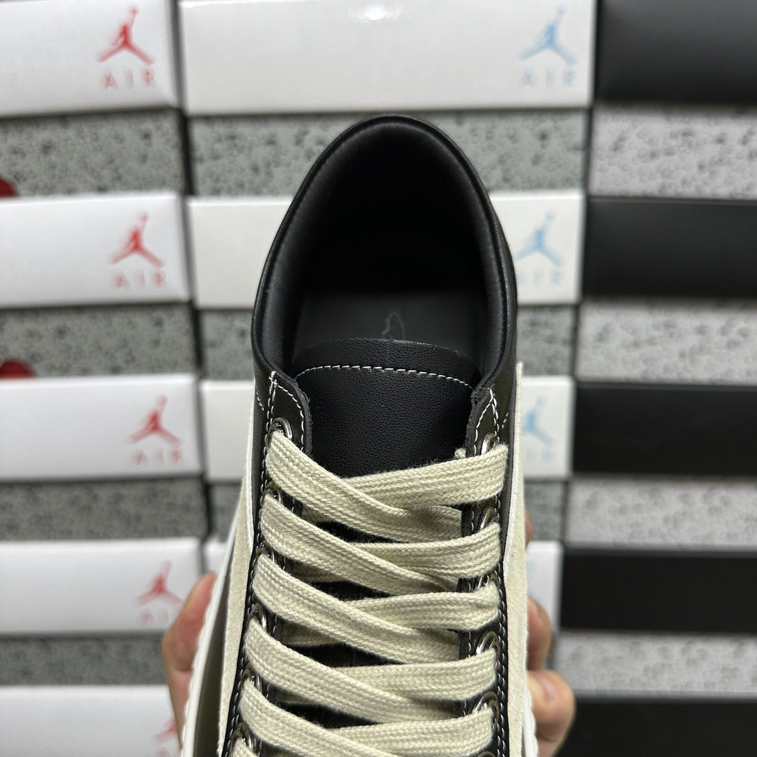 Rick Owens Vintage Low Black White Leather