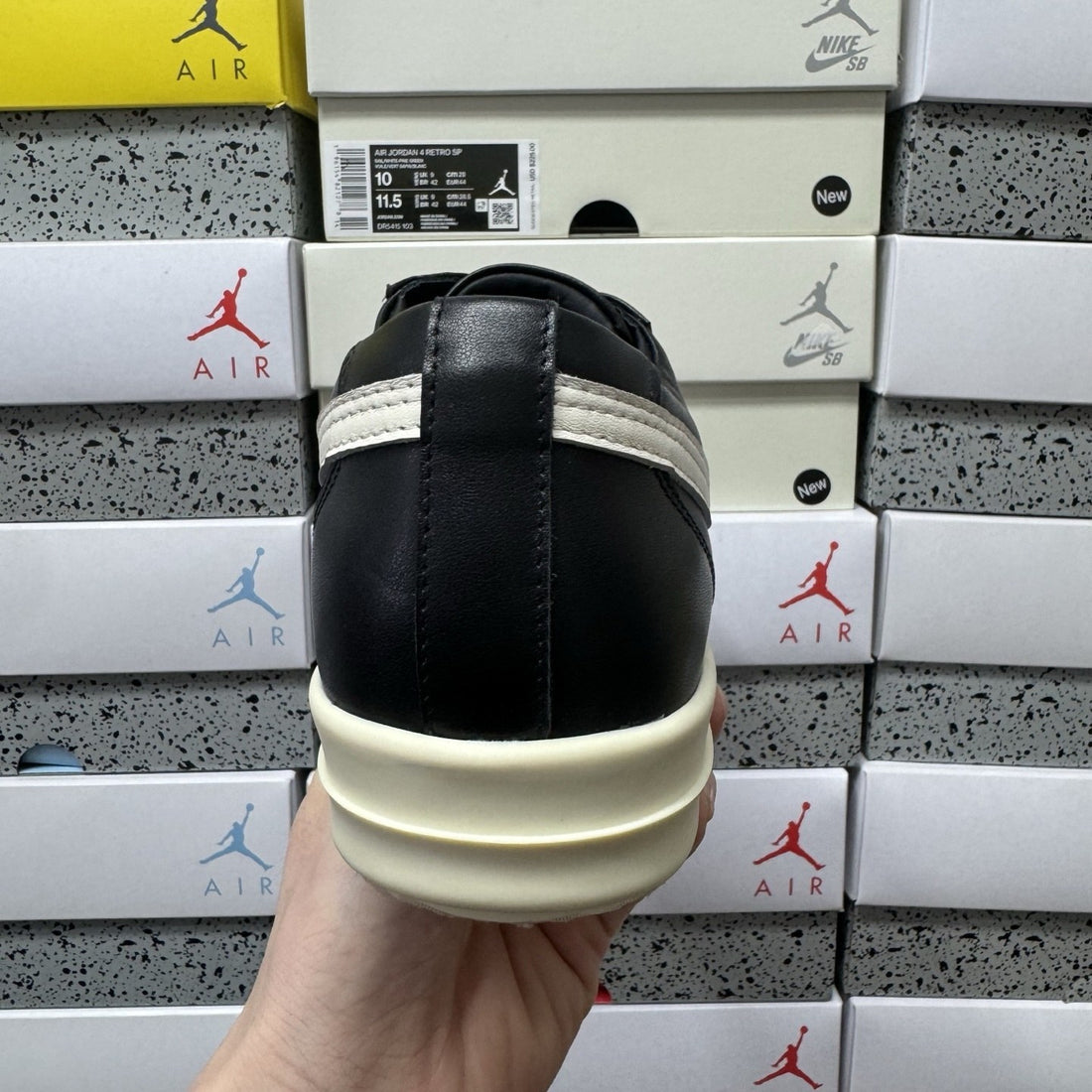 Rick Owens Vintage Low Black White Stripe