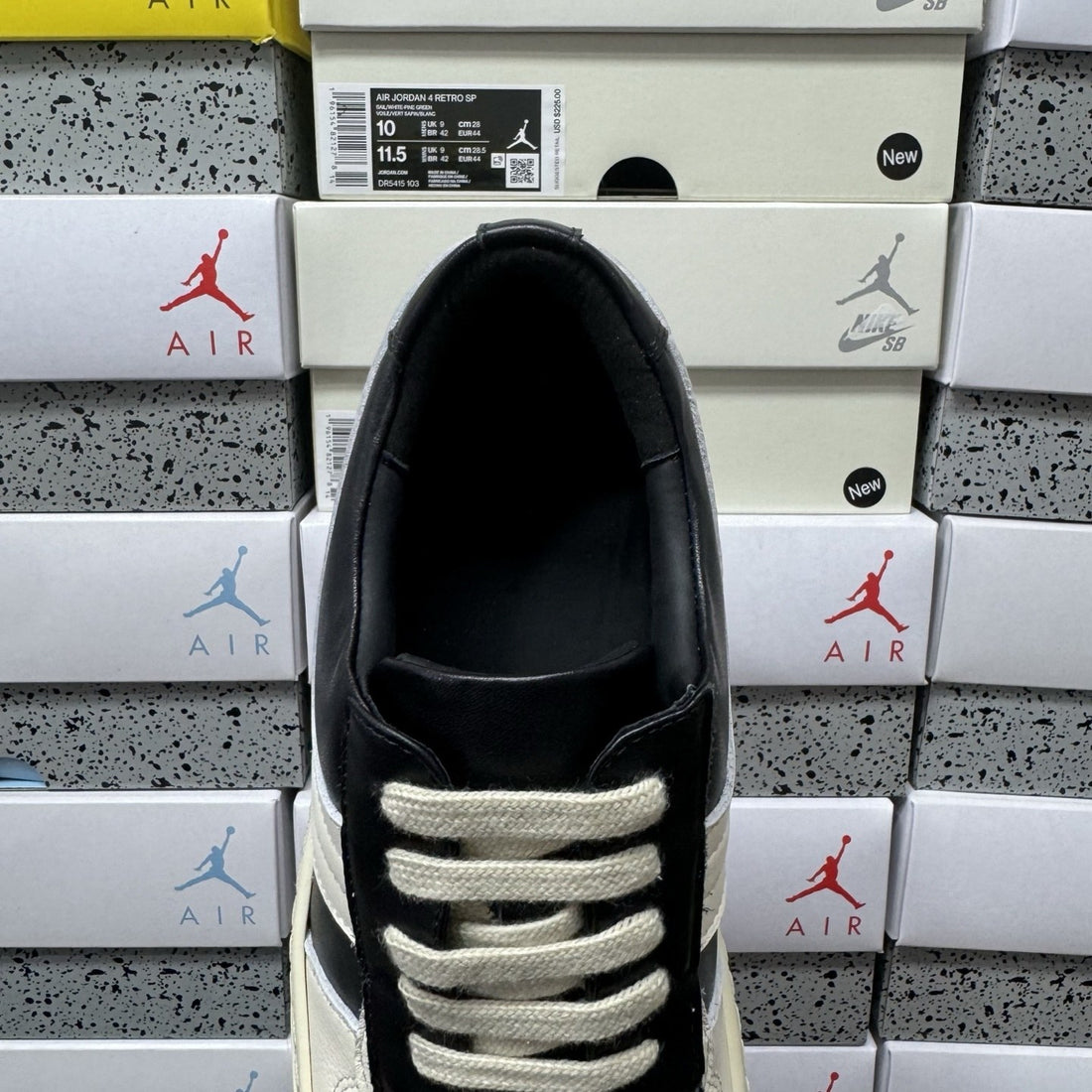 Rick Owens Vintage Low Black White Stripe