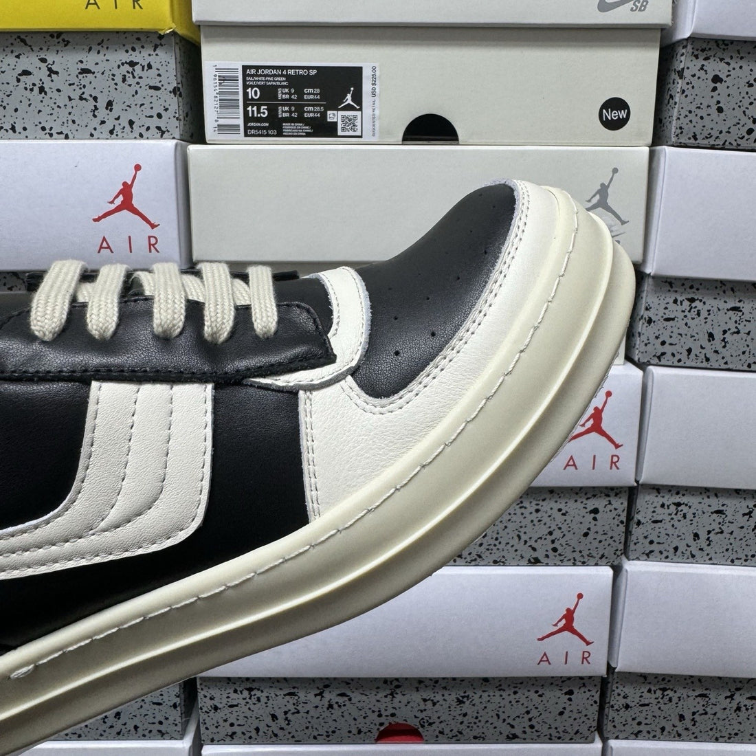 Rick Owens Vintage Low Black White Stripe