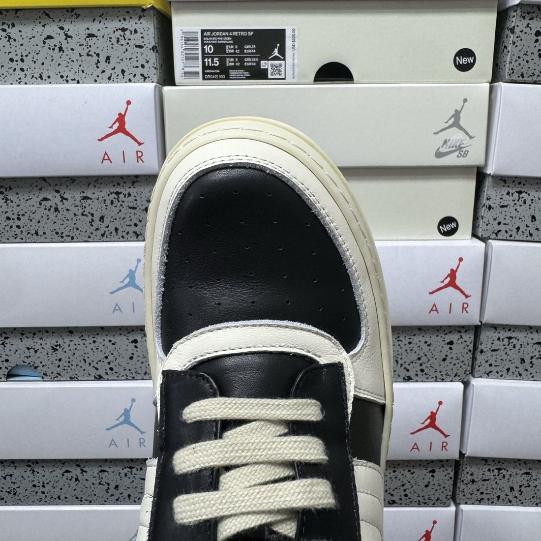 Rick Owens Vintage Low Black White Stripe