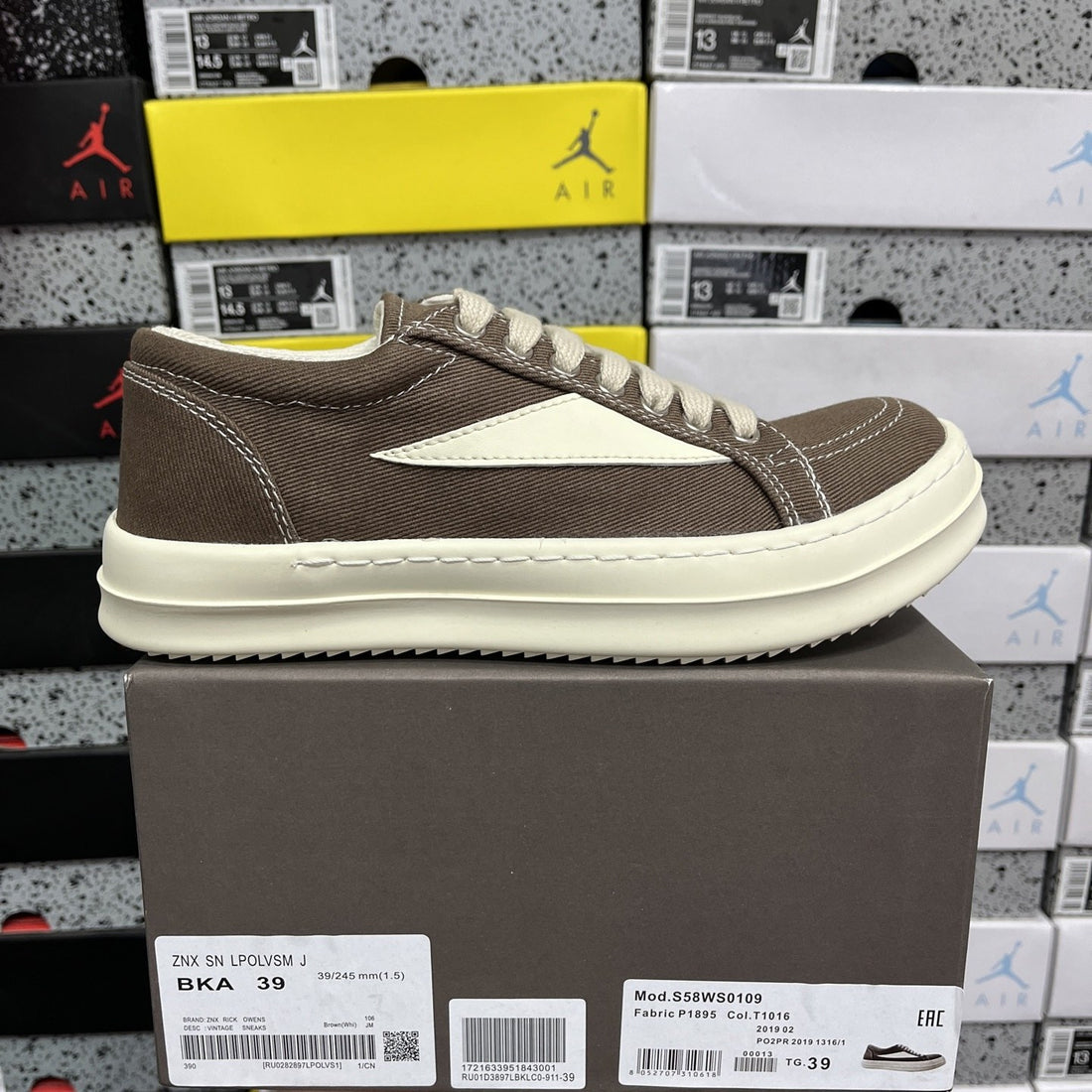 Rick Owens Vintage Low Brown Canvas
