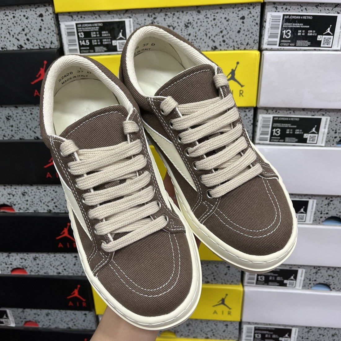 Rick Owens Vintage Low Brown Canvas