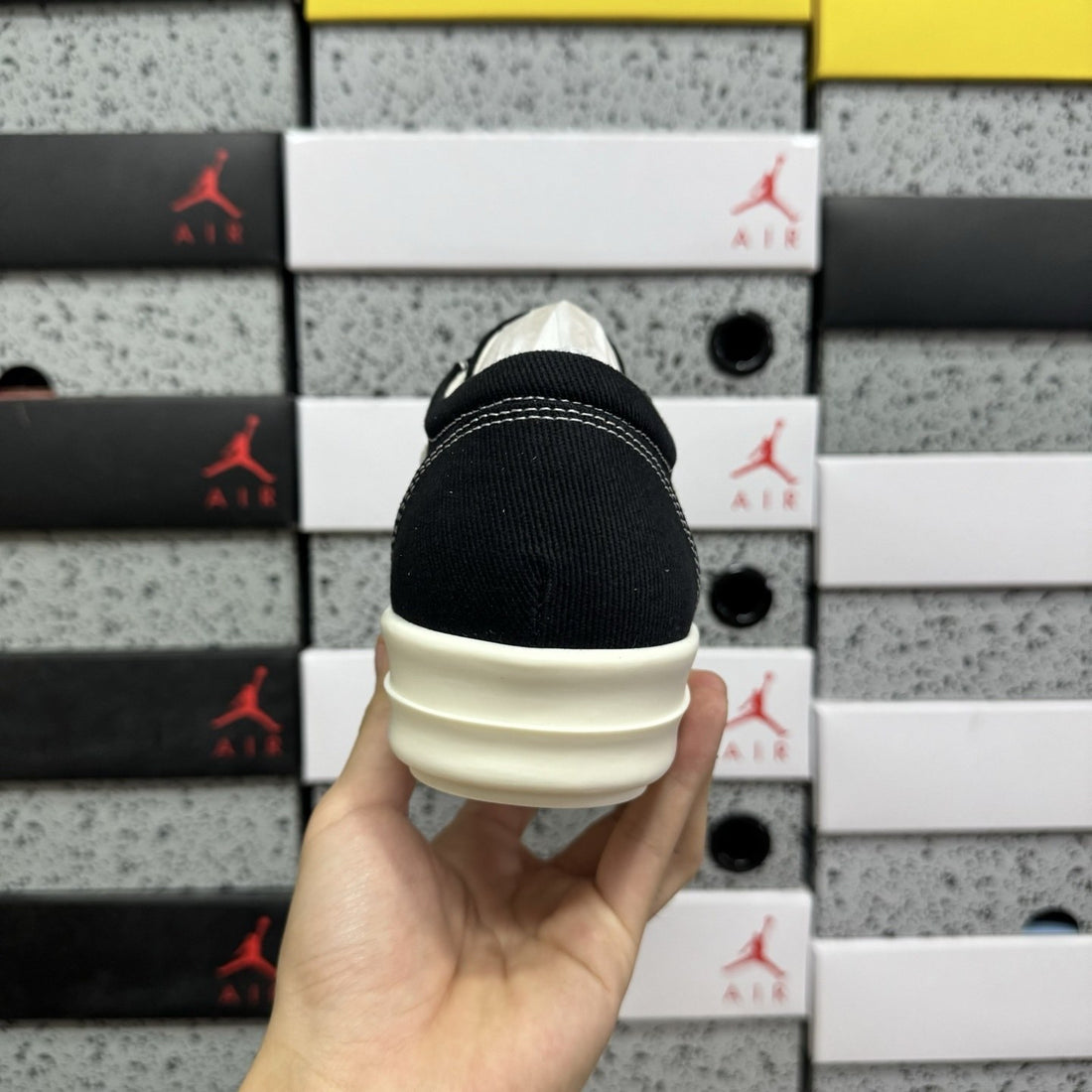 Rick Owens Vintage Low Canvas Black White