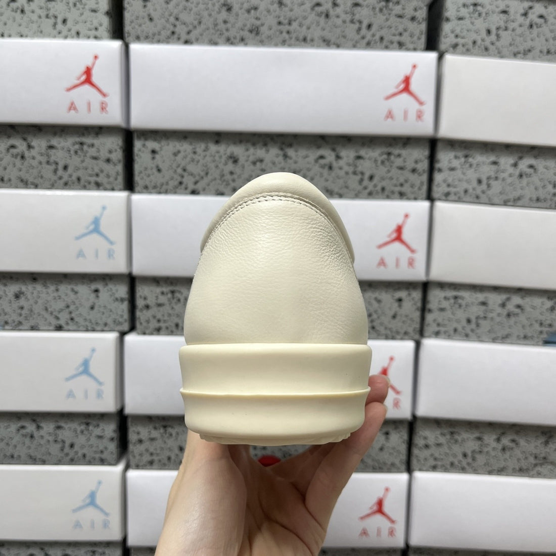 Rick Owens Vintage Low Cream Leather
