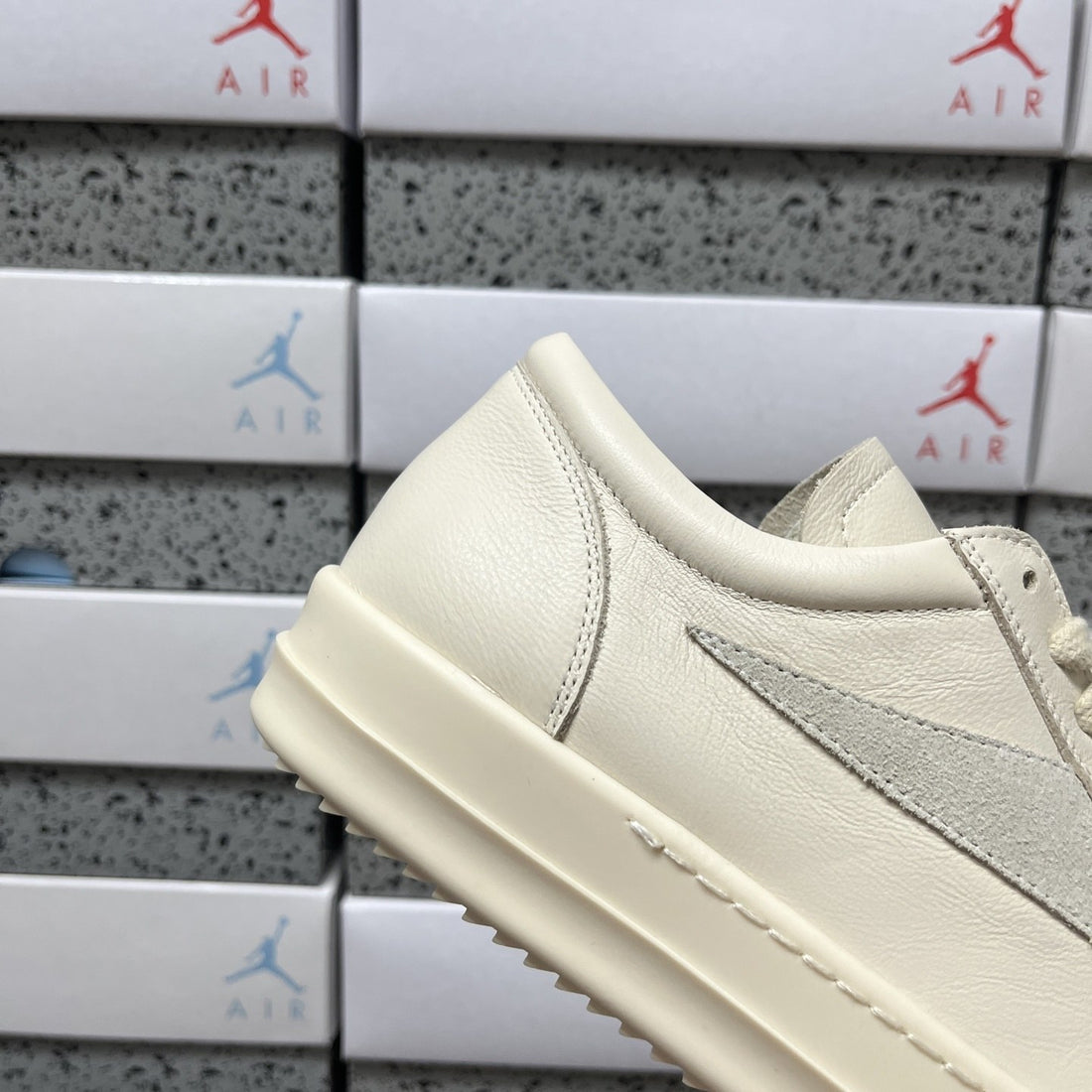 Rick Owens Vintage Low Cream Leather