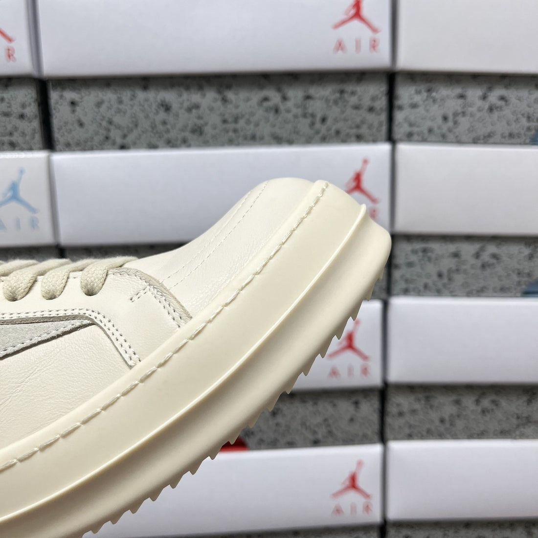 Rick Owens Vintage Low Cream Leather
