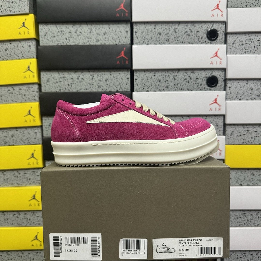 Rick Owens Vintage Low Fuchsia Suede