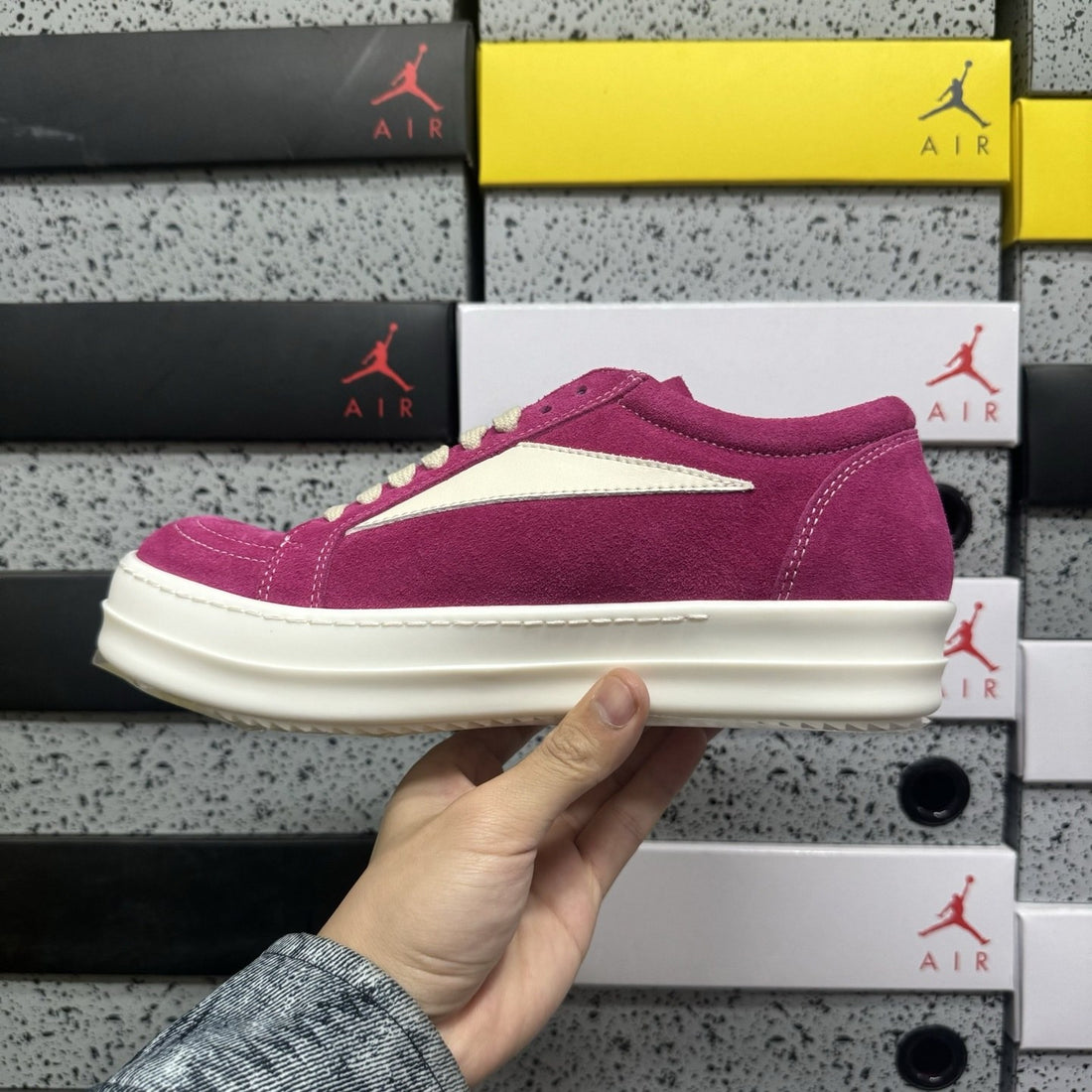 Rick Owens Vintage Low Fuchsia Suede
