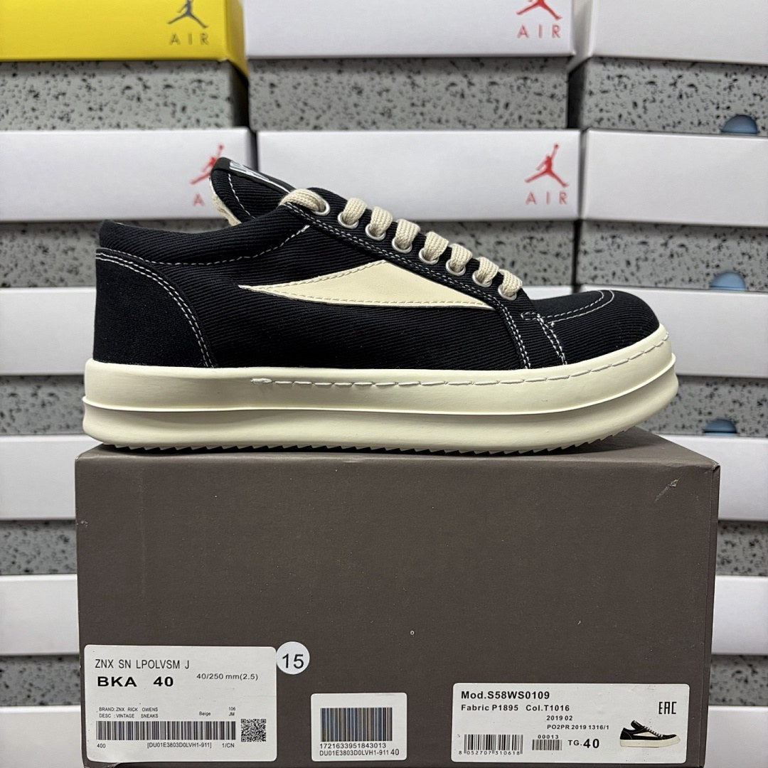Rick Owens Vintage Low Navy Canvas