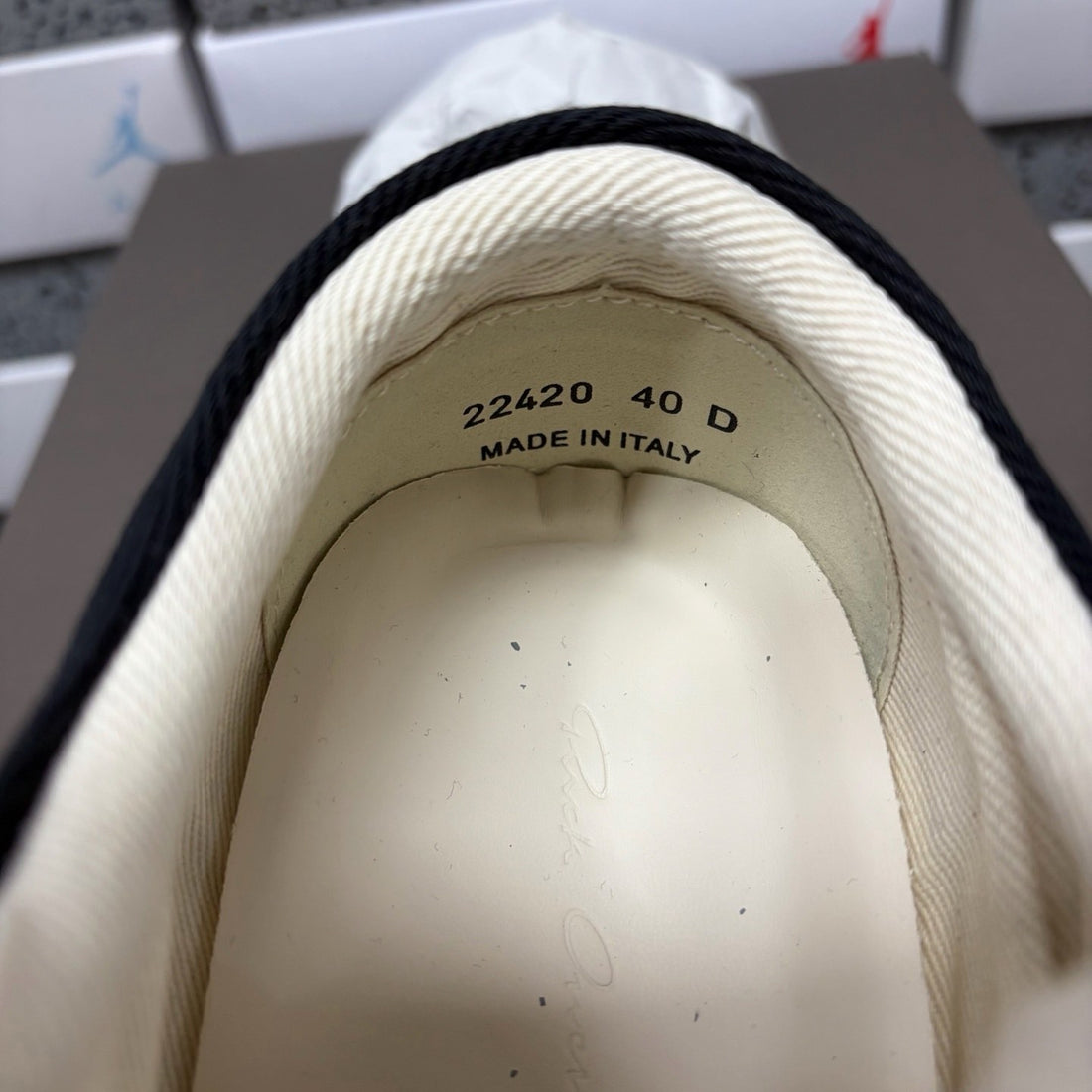 Rick Owens Vintage Low Navy Canvas