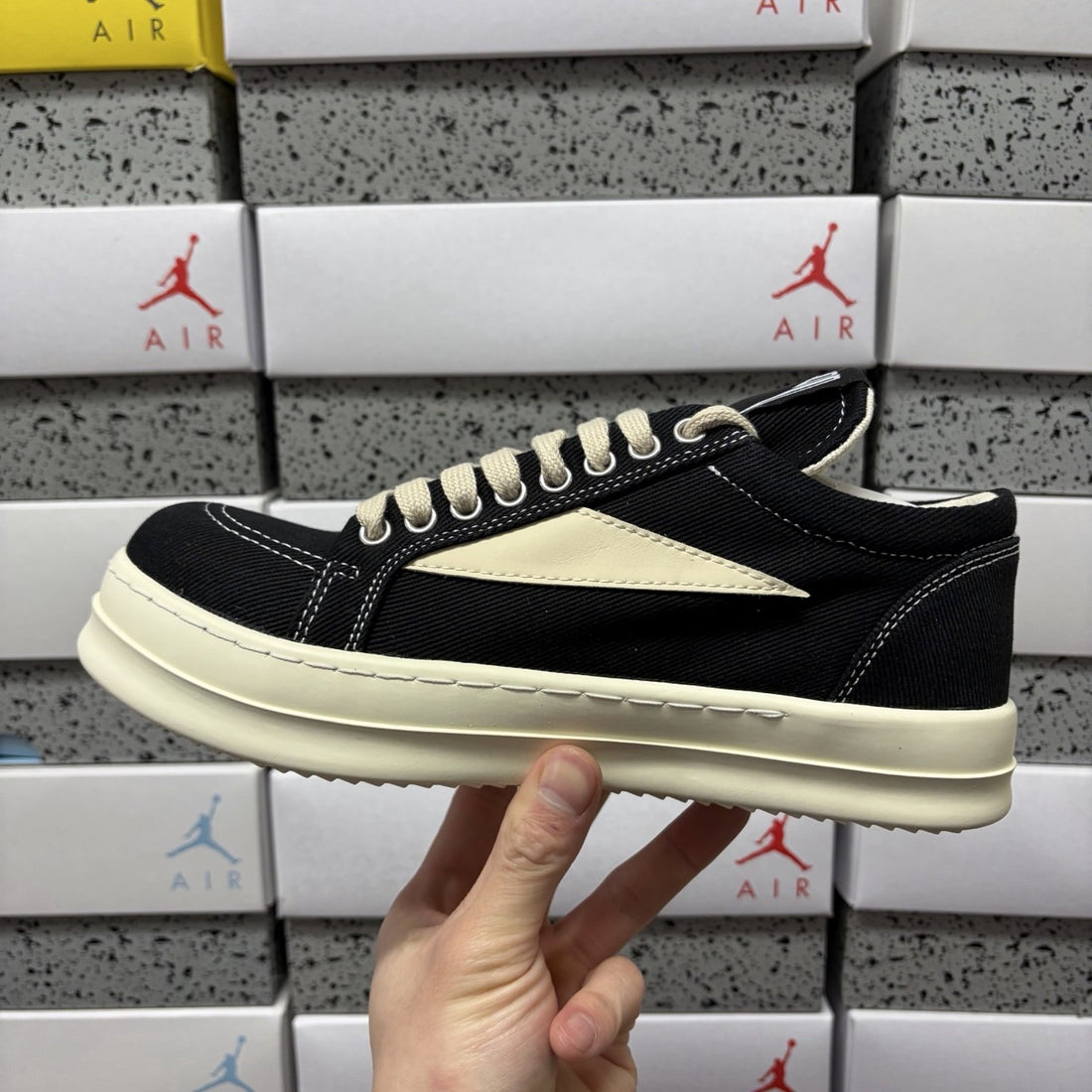 Rick Owens Vintage Low Navy Canvas
