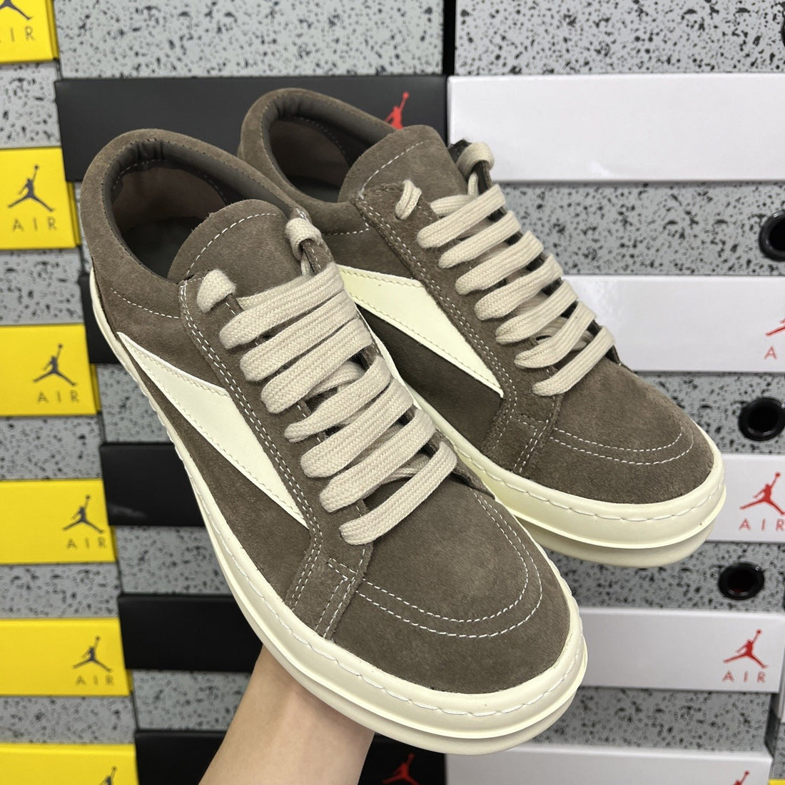 Rick Owens Vintage Low Olive Suede