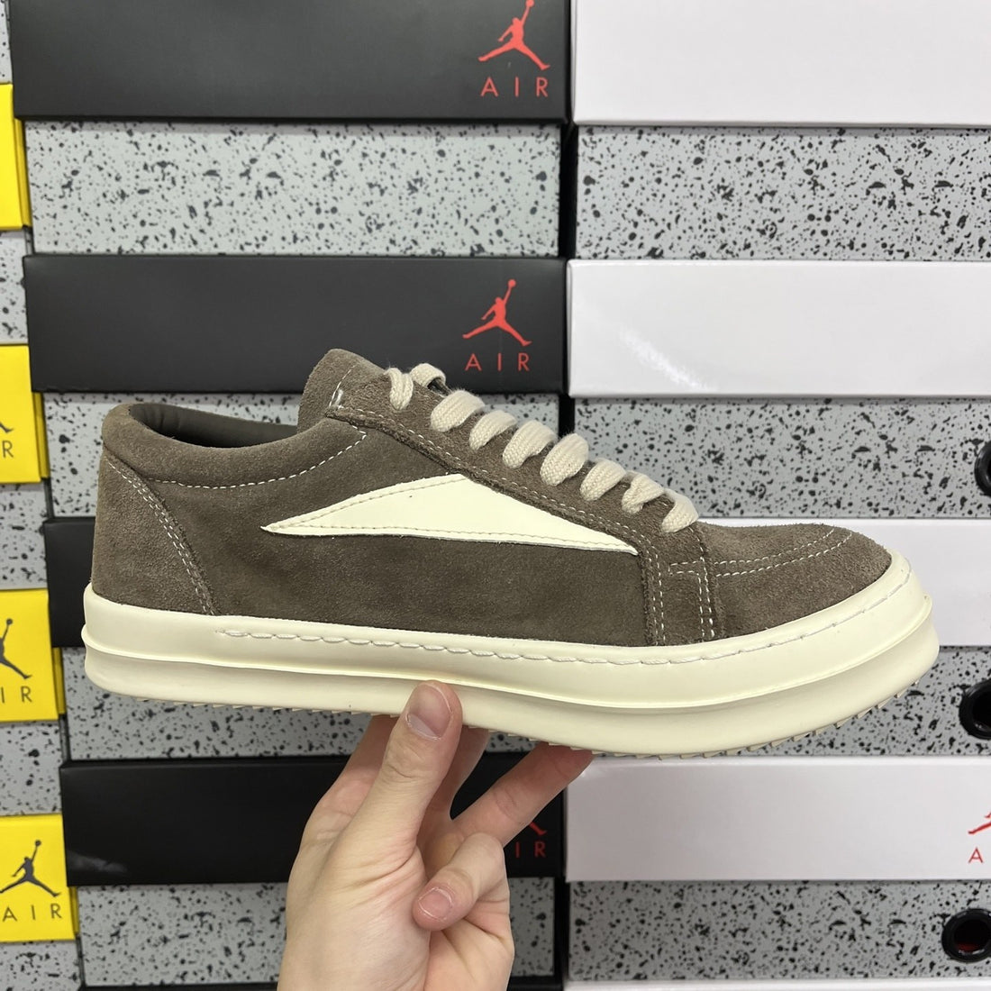 Rick Owens Vintage Low Olive Suede