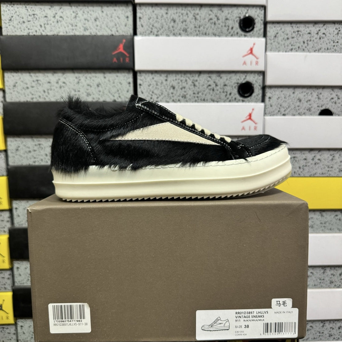Rick Owens Vintage Low Pony Hair Black