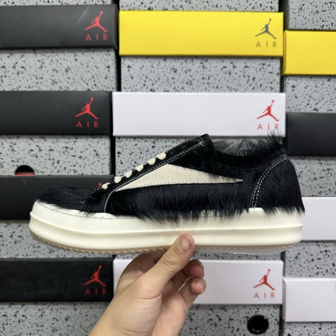Rick Owens Vintage Low Pony Hair Black