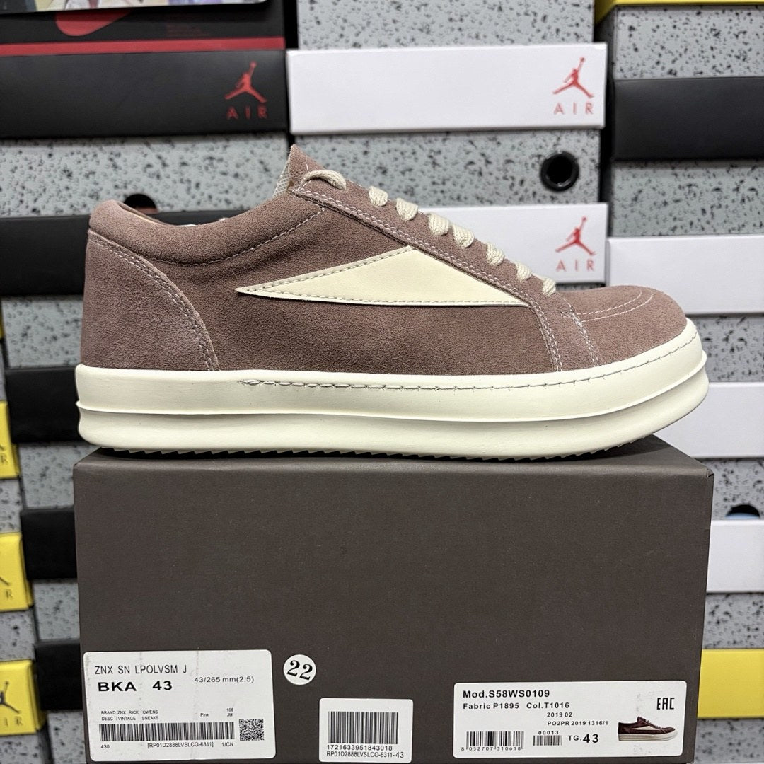 Rick Owens Vintage Low Rose Suede