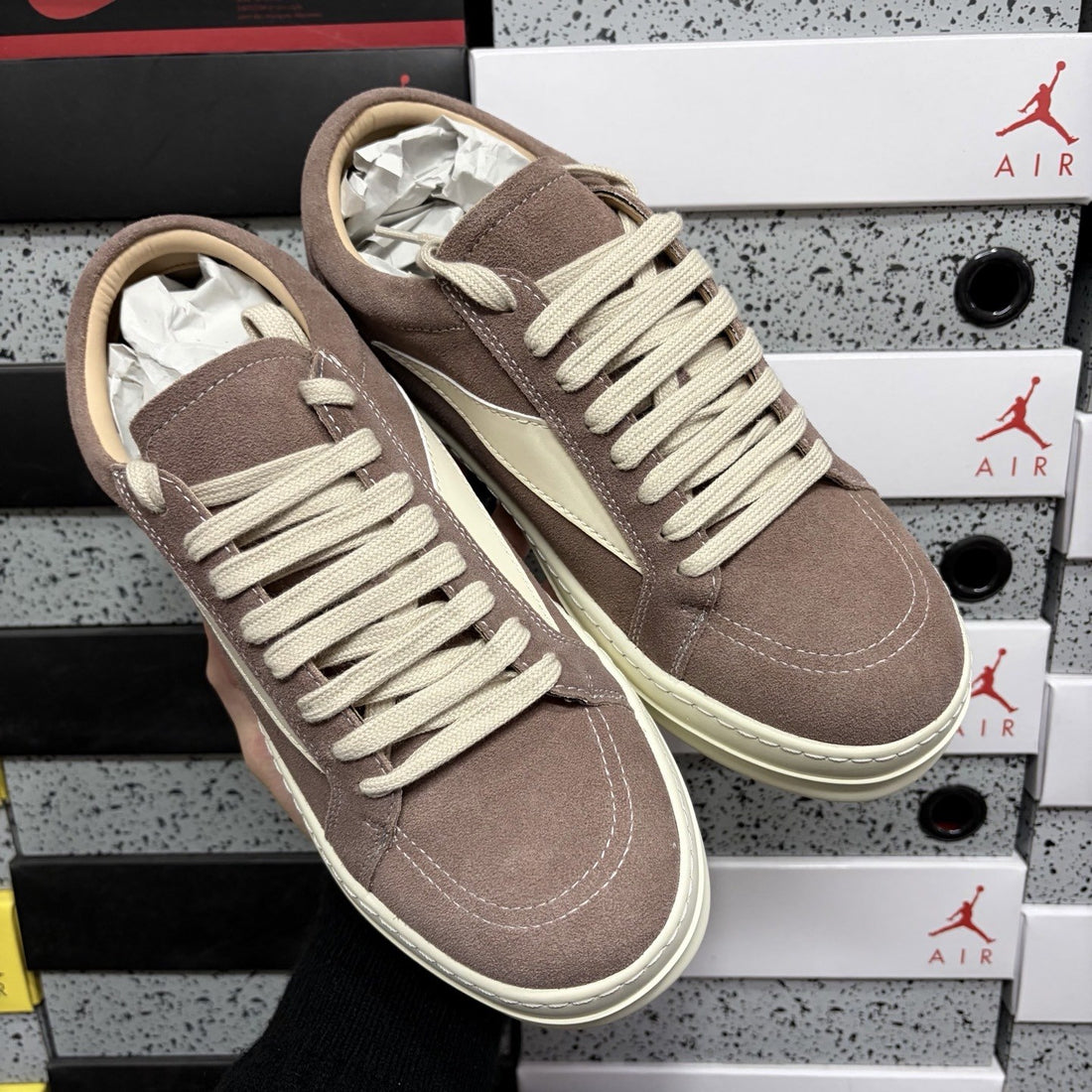 Rick Owens Vintage Low Rose Suede