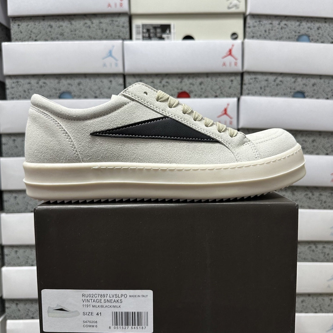 Rick Owens Vintage Low Suede Grey