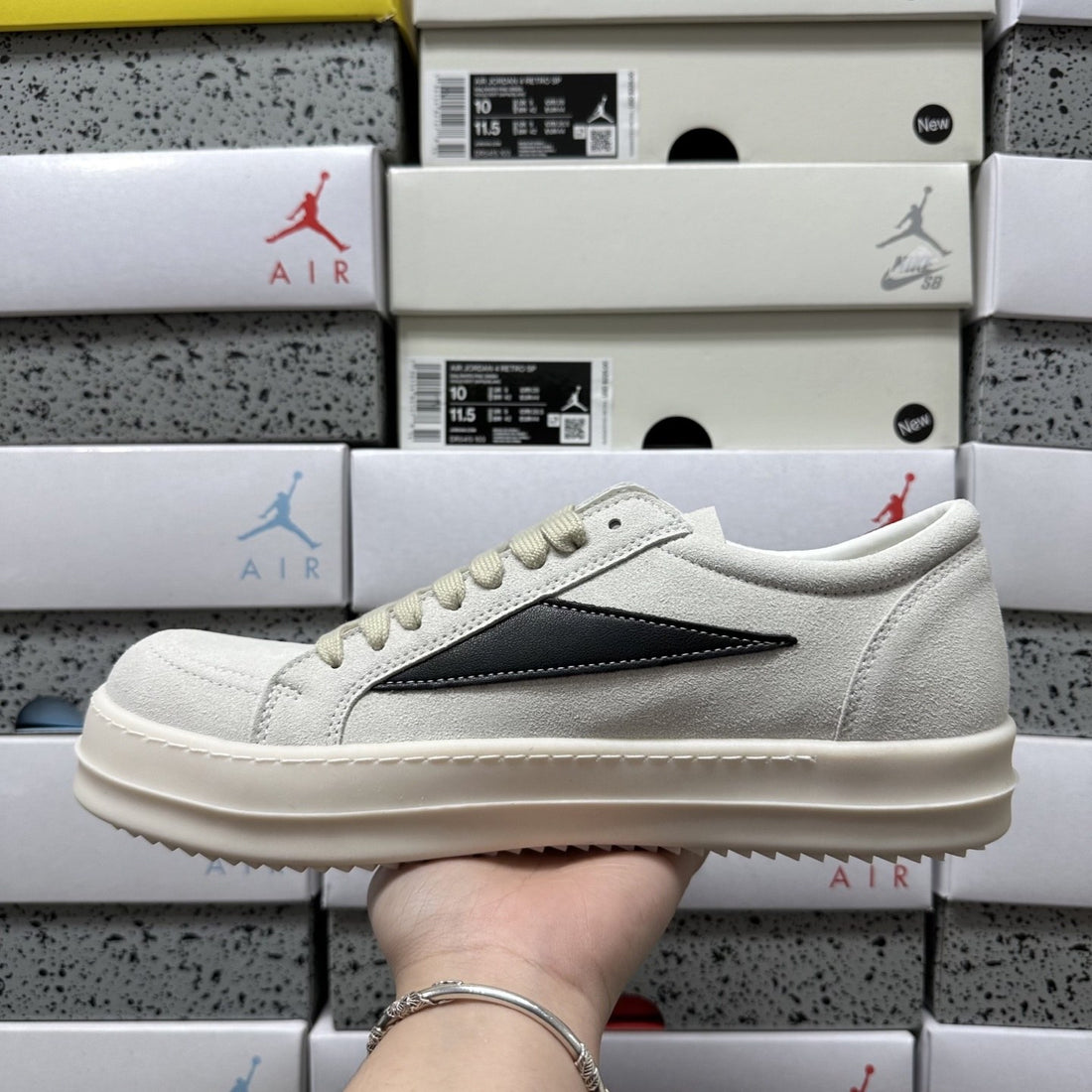 Rick Owens Vintage Low Suede Grey