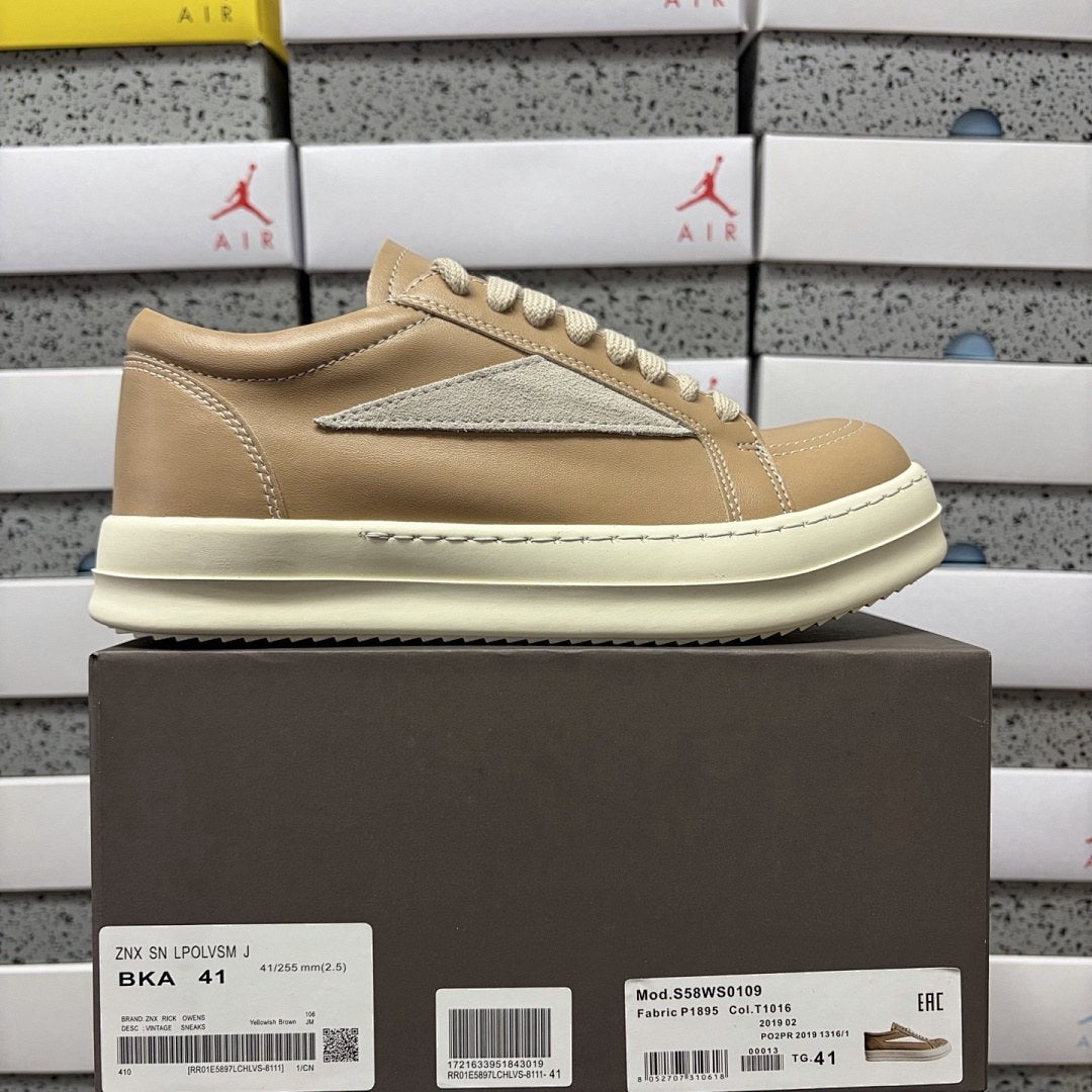 Rick Owens Vintage Low Tan Leather