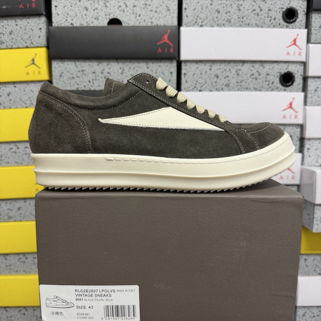 Rick Owens Vintage Low Taupe Suede