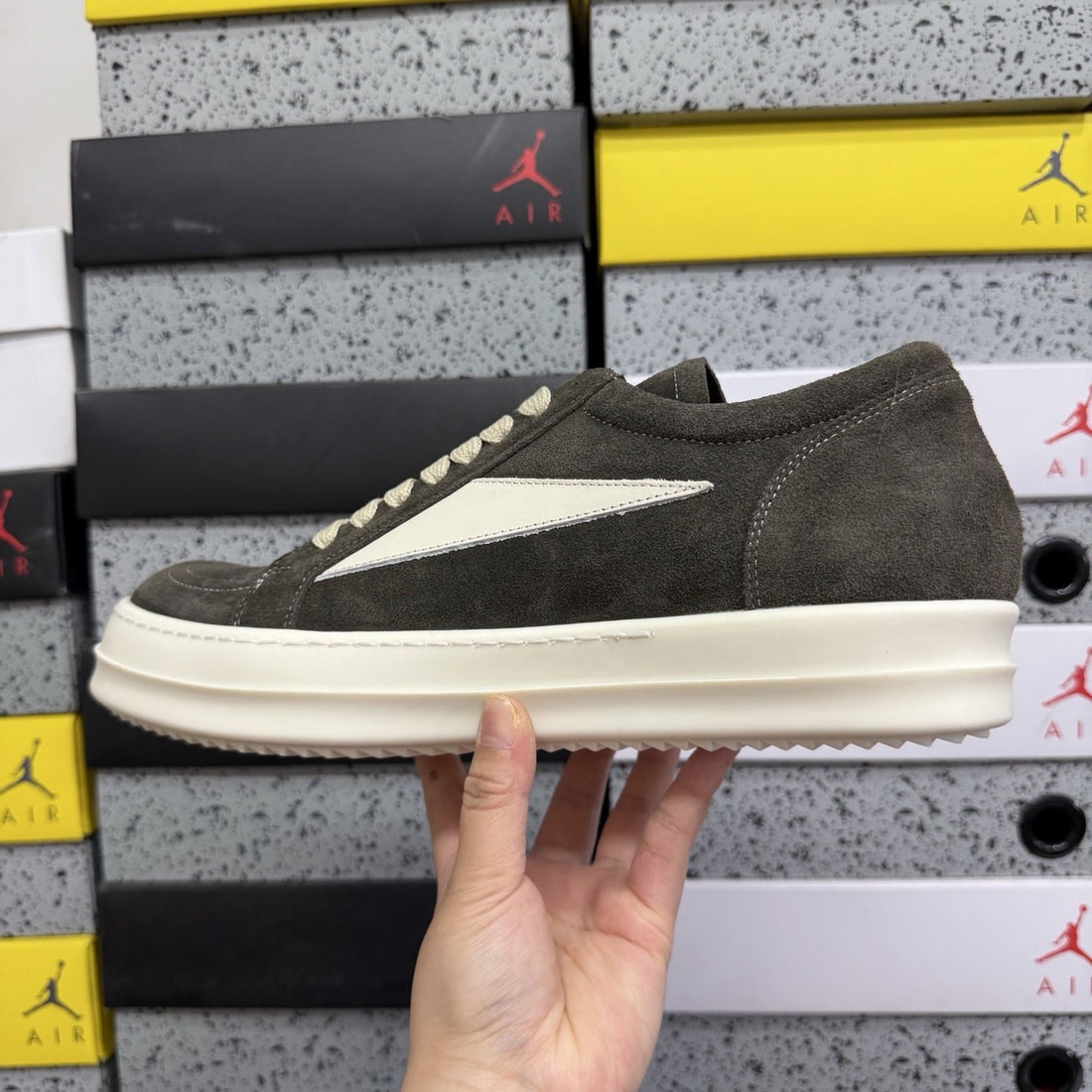 Rick Owens Vintage Low Taupe Suede