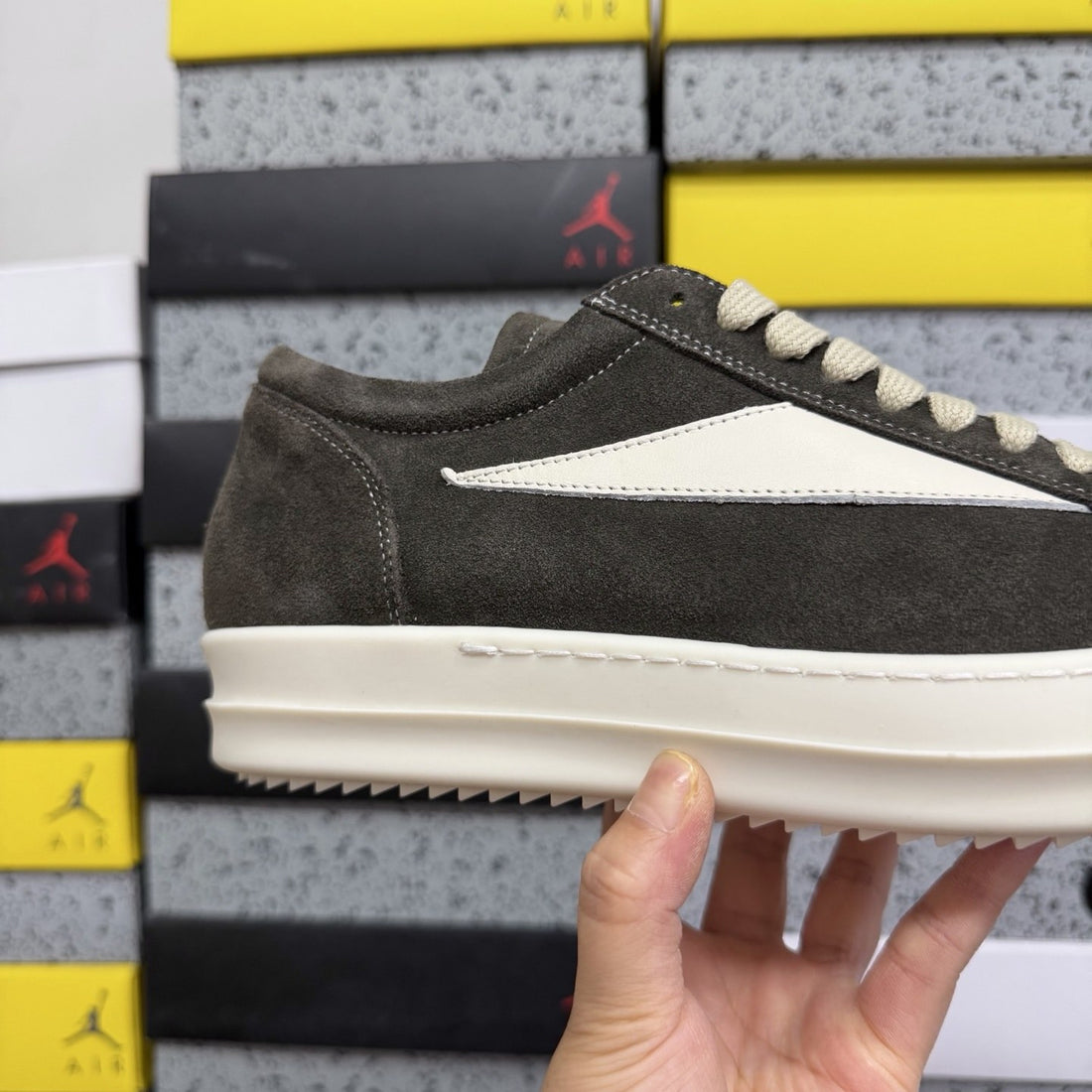 Rick Owens Vintage Low Taupe Suede