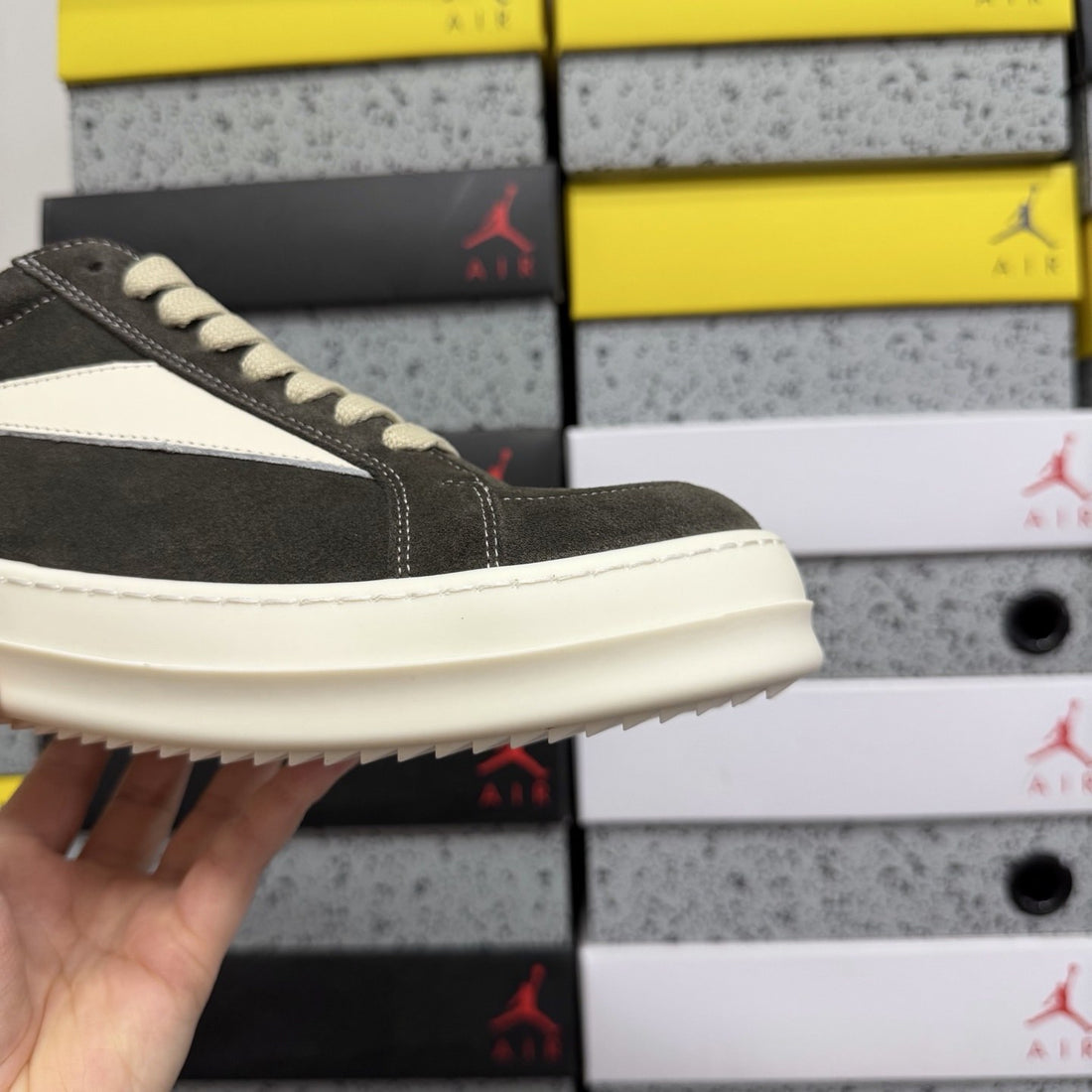 Rick Owens Vintage Low Taupe Suede