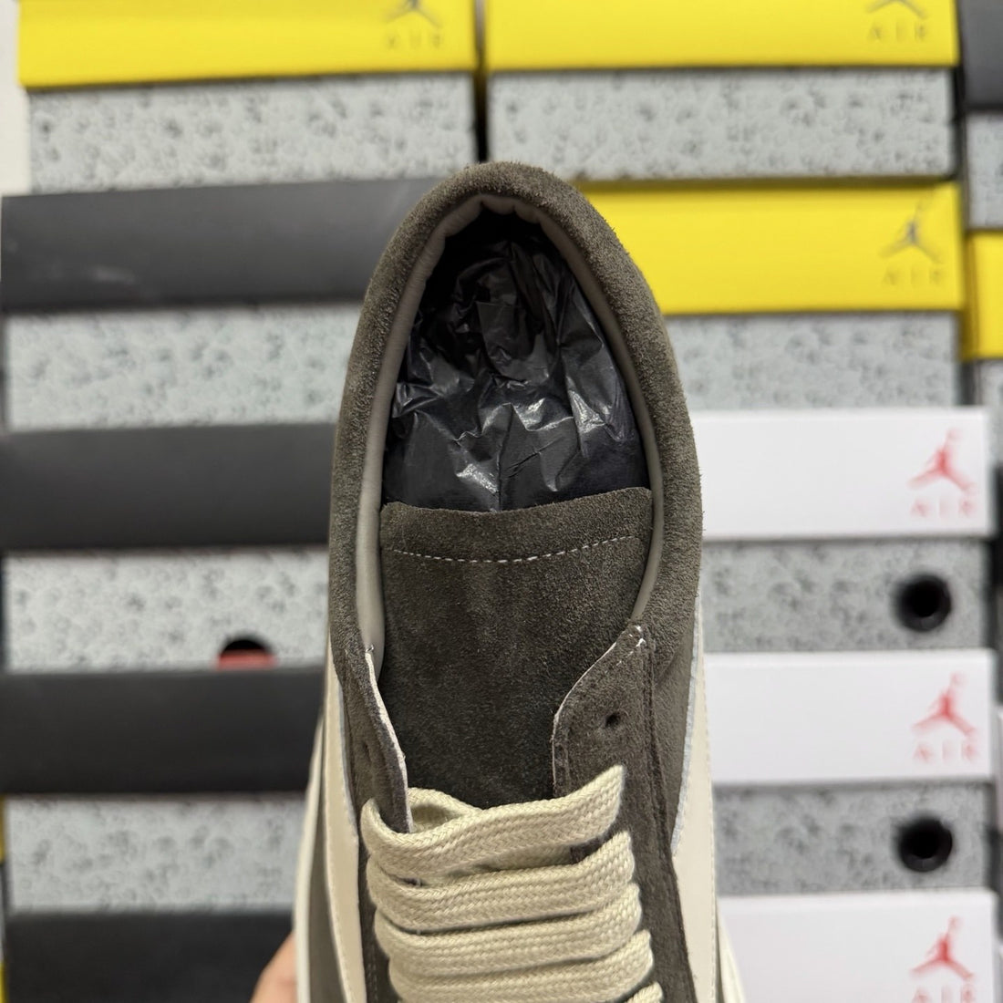Rick Owens Vintage Low Taupe Suede