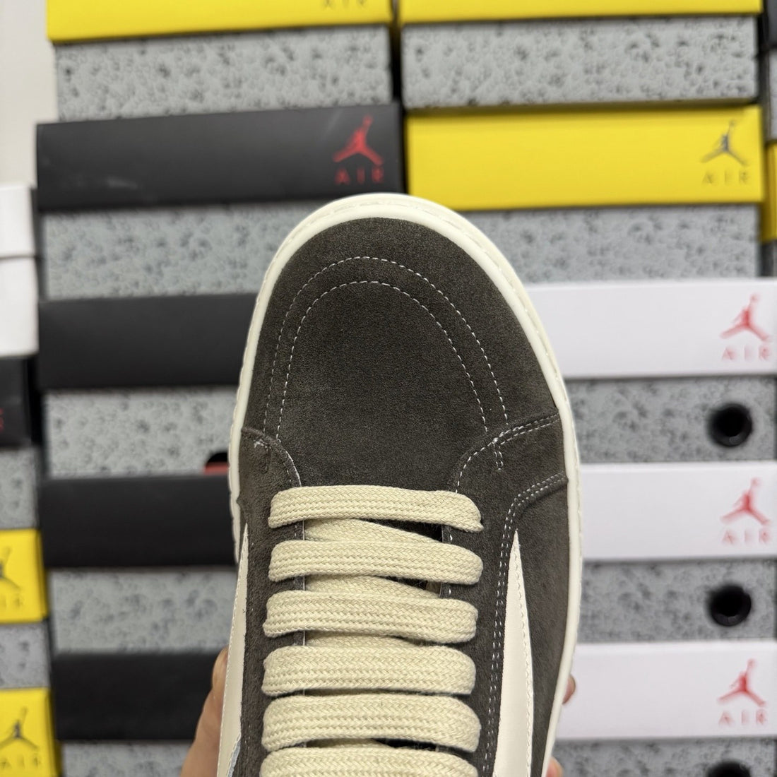Rick Owens Vintage Low Taupe Suede
