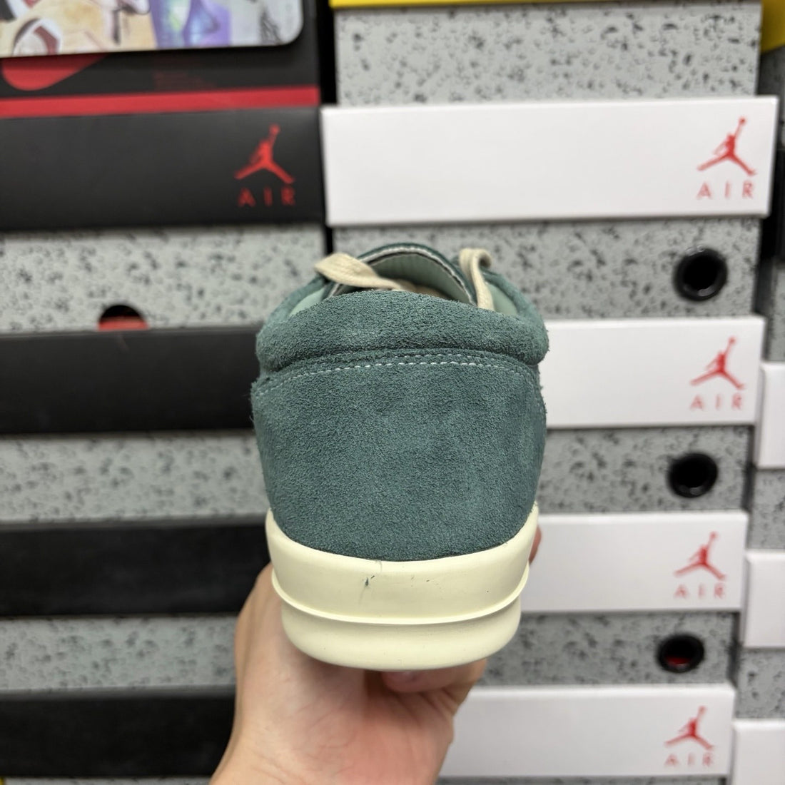 Rick Owens Vintage Low Teal Suede