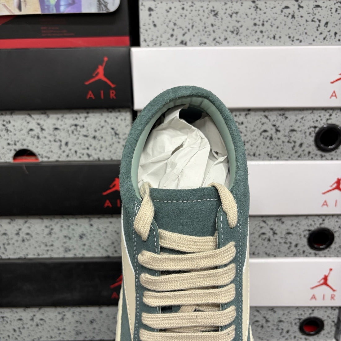 Rick Owens Vintage Low Teal Suede