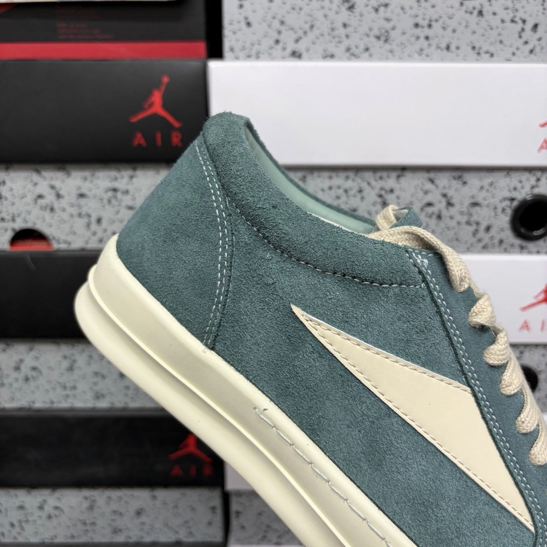Rick Owens Vintage Low Teal Suede